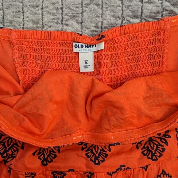 🎃 Old Navy Popping Orange and Navy Dress - Picture 5 of 7